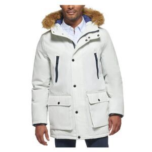 Club Room Men's Parka with a Faux Fur-Hood Jacket